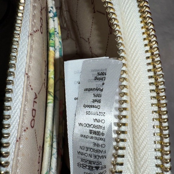 Aldo Floral Crossbody Strap 2 Side Purse Card Holder Keychain Gift Box Set - Picture 13 of 15